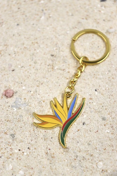 KEYCHAIN - BLUE BIRD OF PARADISE
