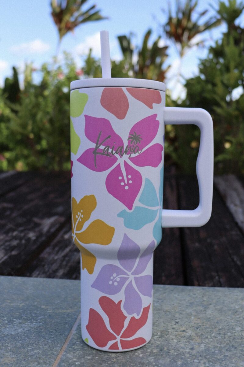 WHITE TUMBLER CUP - RAINBOW AUTE